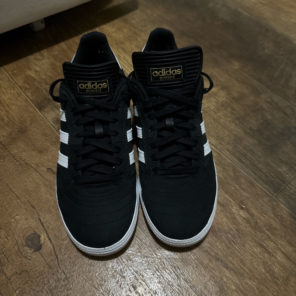 Adidas Black Sneakers with White Stripes